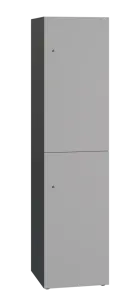 DOMINIT 42 úložná skříň 2-boxová, 1817x450x400 mm, korpus antracit, dvířka šedá